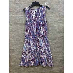 Converse One Star Wrap Dress Womens Size L Purple Multicolor V-Neck Sleeveless